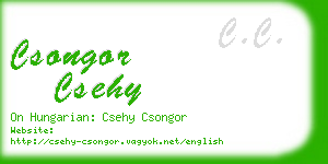 csongor csehy business card